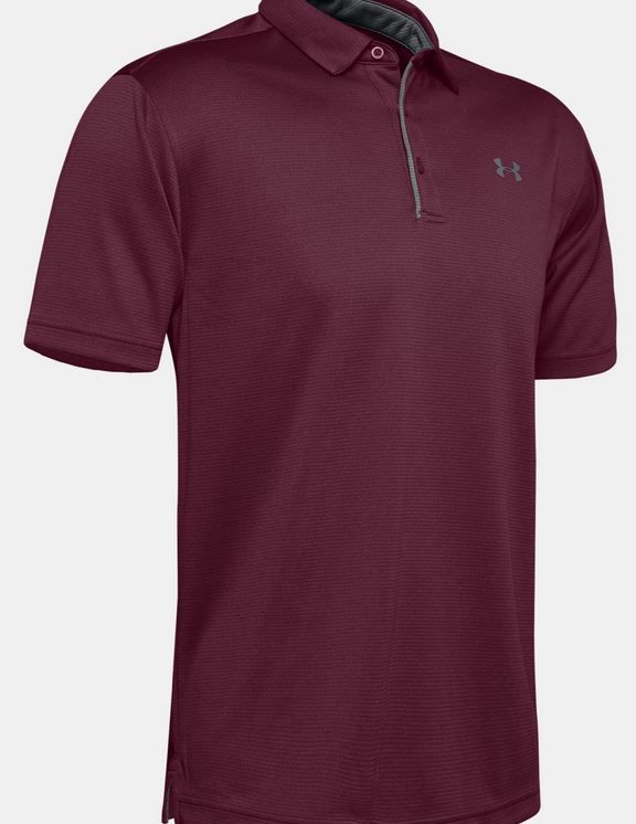UA Tech Polo, Mens, Carolina Blue, Maroon, S