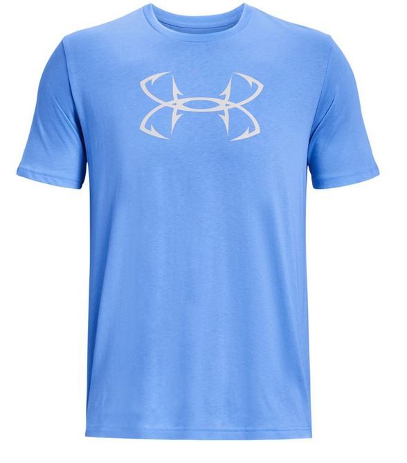 UA Fish Hook Logo T-Shirt, Mens Carolina Blue, S