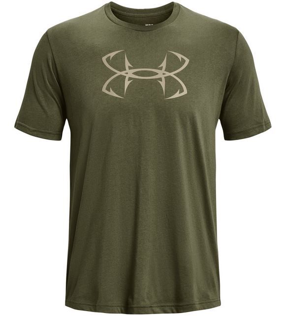 UA Fish Hook Logo T-Shirt, Mens, OD Green, M