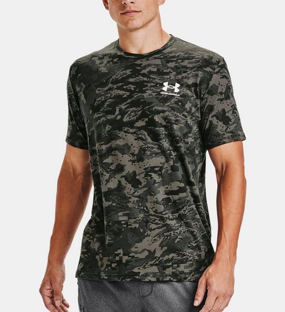 UA TECH ABC CAMO SS-GRN,XXL