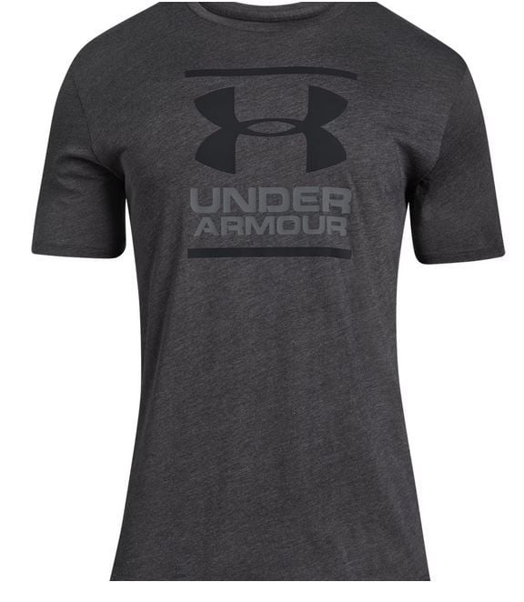 UA GL Foundation Short Sleeve Shirt, Mens, Charcoal Heather, M