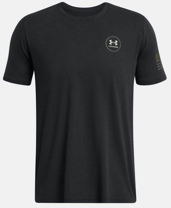 UA Freedom Mission Made T-Shirt, Mens, Black, L