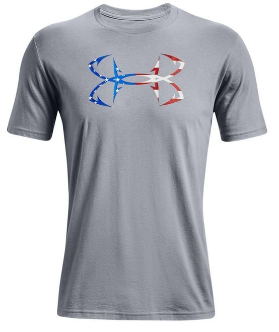 UA Freedom Hook T-Shirt, Men;s, Grey, 2XL