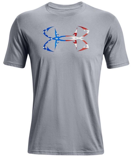 UA Freedom Hook T-Shirt, Men;s, Grey, 3XL