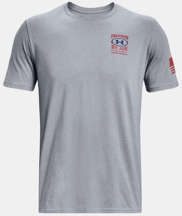 UA Freedom By Air T-Shirt, Steel Medium Heather, 2XL