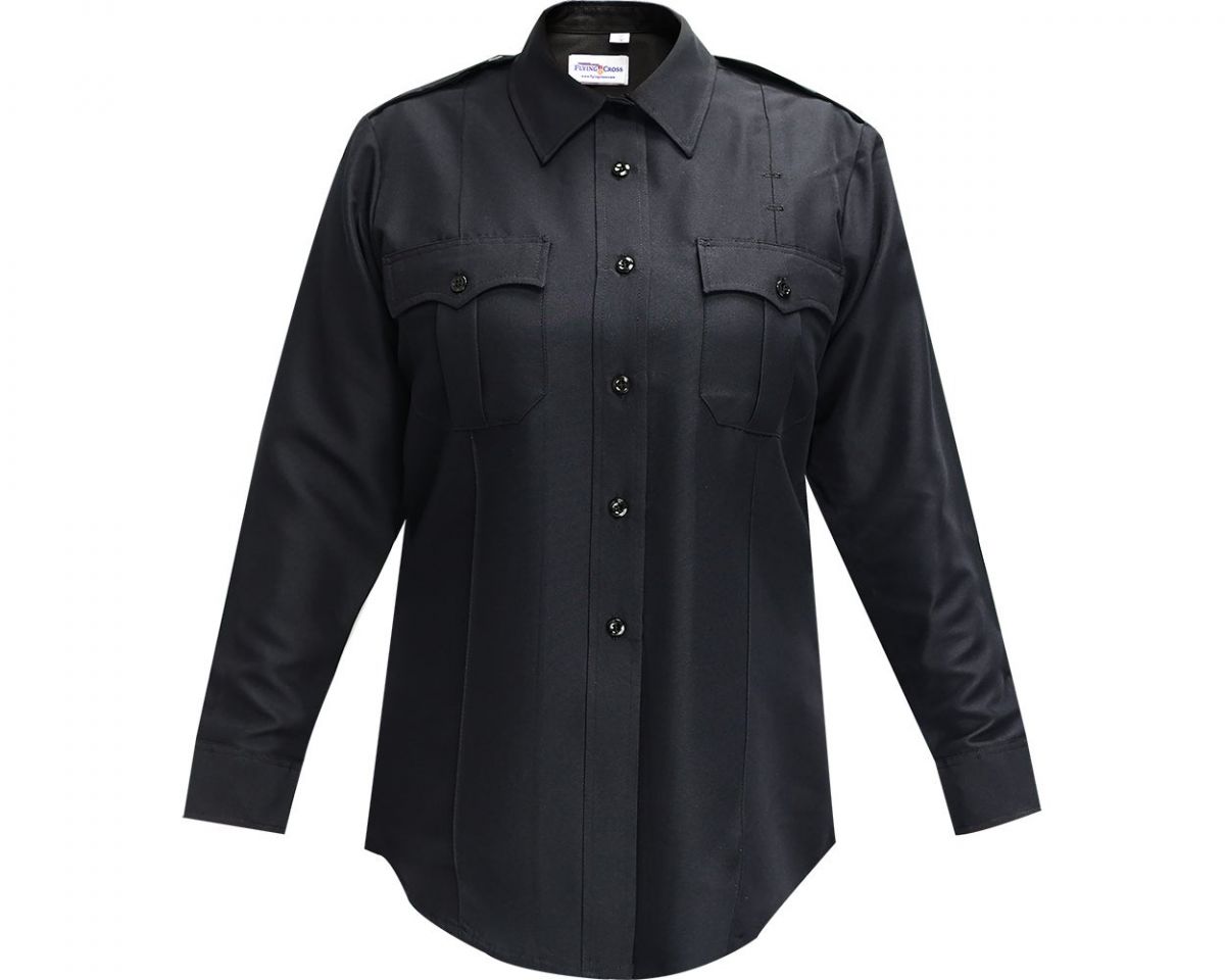 Flying Cross Command Womens Long Sleeve LAPD Navy Shirt Chest Size 34