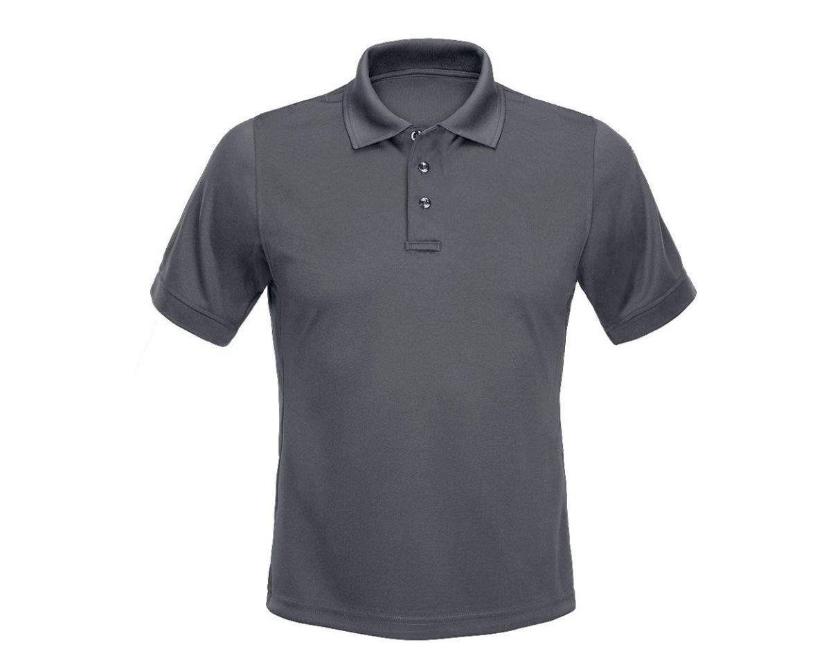 Flying Cross Mens Short Sleeve Impact Grey Polo Size M