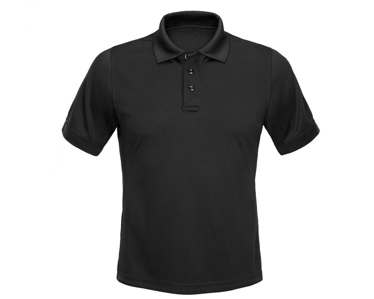 Flying Cross Mens Short Sleeve Impact Black Polo Size L