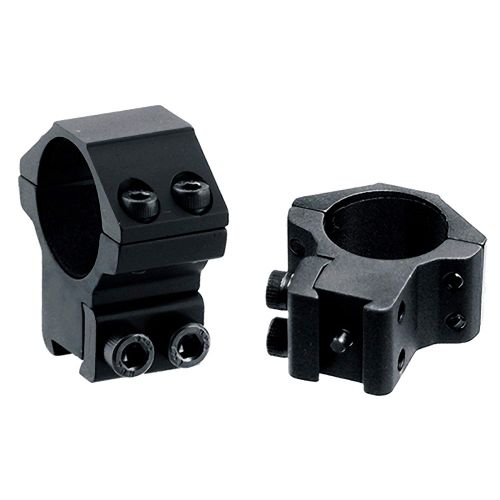 Leapers Inc. UTG 2 Piece Medium Profile Airgun Rings, 1 Diameter with Stop Pin, Black