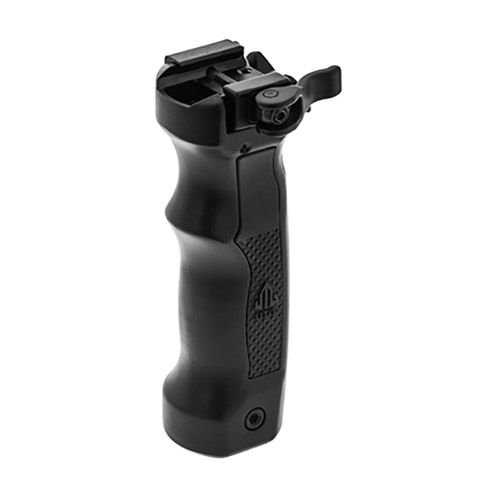 Leapers Inc. UTG D Grip, Ambidextrous Quick Release Deployable Bipod, Black
