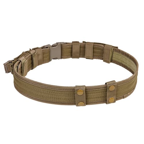 Tactical Belt With Pouches/Tan