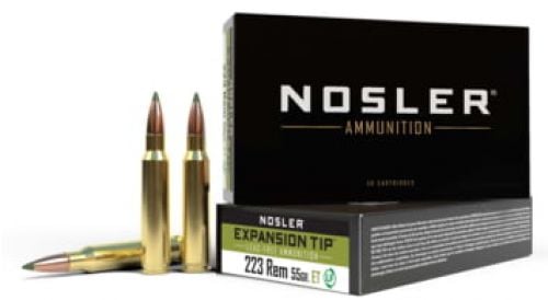 Nosler Expansion Tip Rifle Ammunition 223 Rem. 55 gr. ET SP 20 rd.