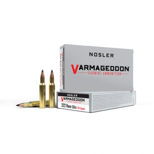 Nosler Varmageddon Rifle Ammunition 222 Rem. 50 gr. VG FBT 20 rd.