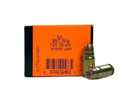 HSM Self Defense Handgun Ammunition 357 Sig HP 125 gr. 50 rd.