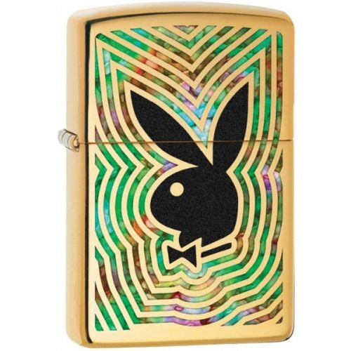 Zippo Brass Fusion Playboys Signature Logo Lighter