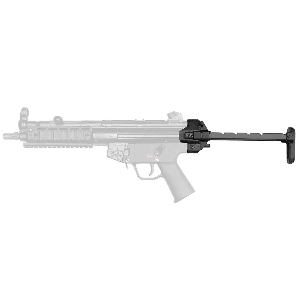 B&T Firearms BT200590 HK MP5 Black Steel/Aluminum Telescoping Collapsible, Fits H&K MP5 Retractable