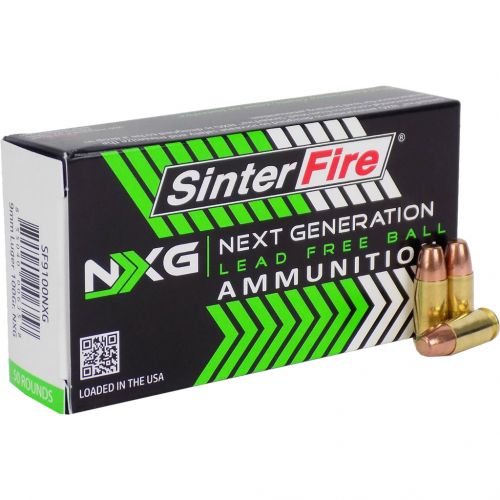 Sinterfire NXG Lead Free Ball Pistol Ammo 9mm 100 gr. Lead Free Ball 50 rd.