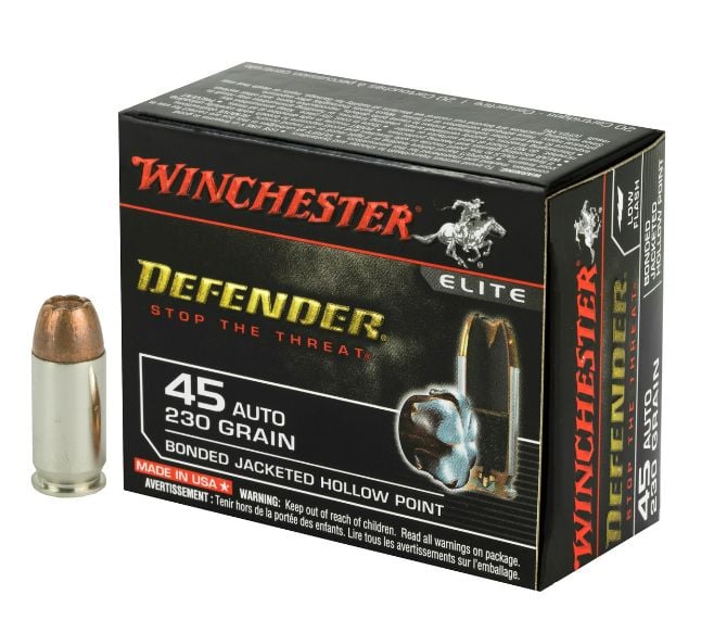 Winchester PDX1 Defender .45 ACP 230gr Bonded Jacketed Hollow Point 20/Box