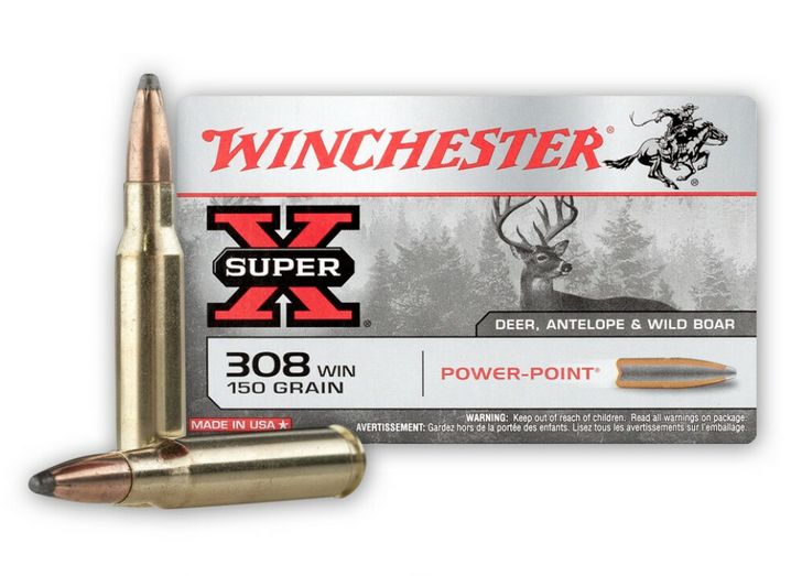 Winchester Power Point Ammunition 308 Winchester 150 Grain Power-Point Box of 20