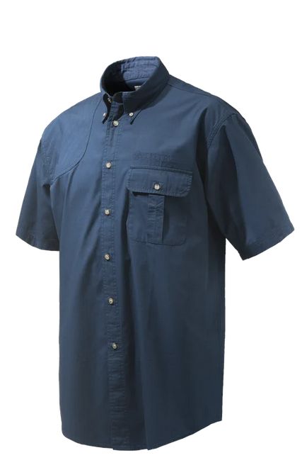 Beretta TM Short Sleeve Shooting Shirt Blue Total Eclipse Medium