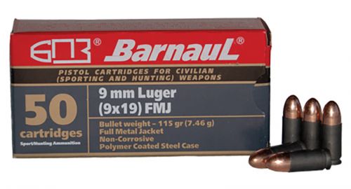 BARNAUL 9mm 115gr FMJ stl/p 500/Rd