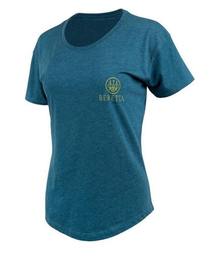 Beretta Womens Aeon Short Sleeve T-Shirt Steel Blue Heather X-Large