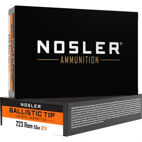 Nosler Varmint Ballistic Tip Rifle Ammunition 223 Rem. 55 gr. BT SP 20 rd.