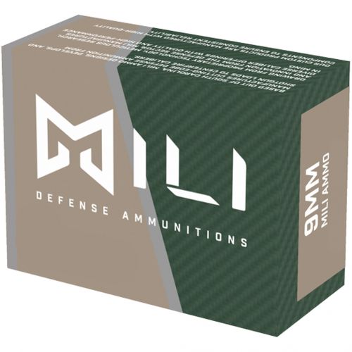 Mili Custom Defense Pistol Ammo 9mm 124 gr. FMJ 50 rd.