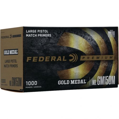 Federal Premium Gold Medal Pistol Primers Large 1000 ct. HAZ