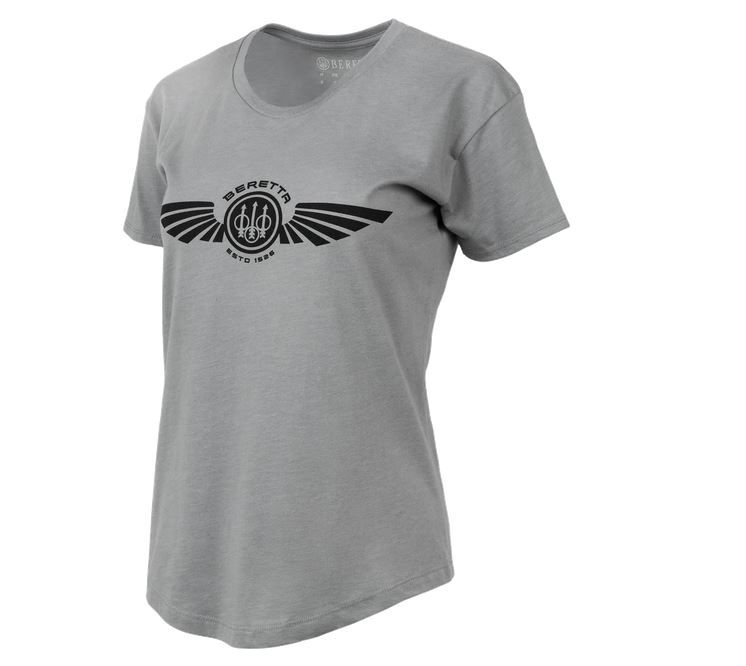 Beretta Womens Dea Wings T-Shirt Stone Heather XLarge