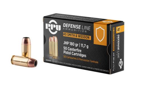 PPU DEF 40 S&W 180GR JHP 50RD BOX