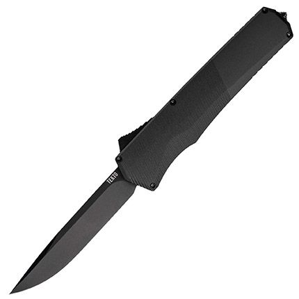 Tekto A5 Spry OTF Black Aluminum Handle Black Drop Point Blade