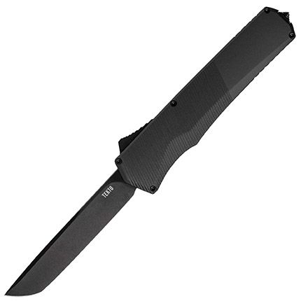 Tekto A5 Spry OTF Black Aluminum Handle Black Tanto Blade