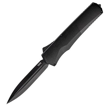 Tekto A5 Spry OTF Black Aluminum Handle Black Dagger Blade