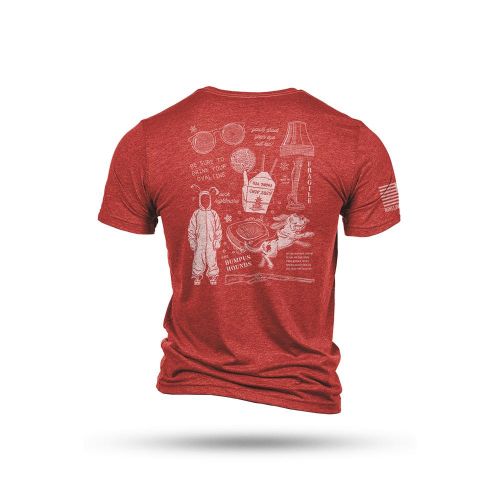 Nine Line Xmas Story Red Triblend T-Shirt/ 3XLarge