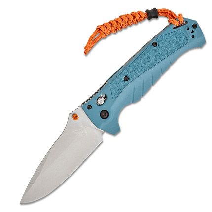 Benchmade Adira Drop Point 3.88 CPM MagnaCut Depth Blue Grivory Stonewash