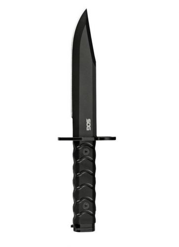 SOG Knives BAR15C Clip Point Bayonet Fixed Knife 7-1/10 Clip Point Blade Black Box