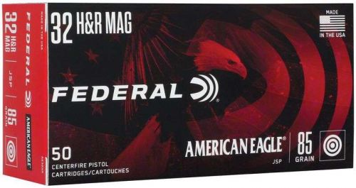 Federal Ammo, 32 H&R Mag, 85 Grain, American Eagle JSP, 50 Rounds