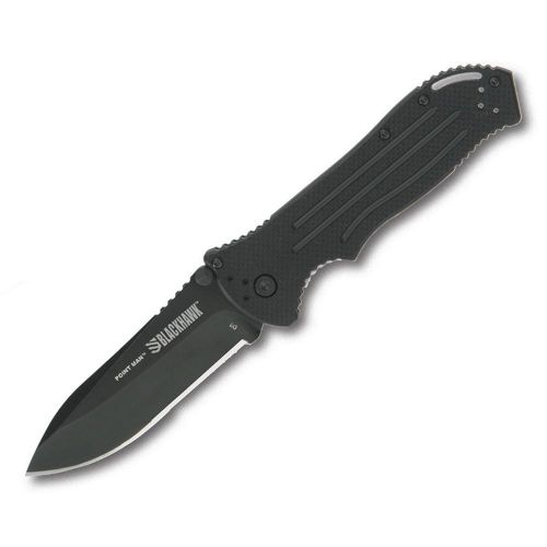 Bear & Son Blackhawk Point Man Sideliner Folding Knife 3-3/8 Drop Point Blade Black