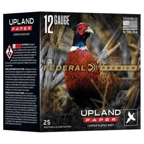 Federal Premium Upland Paper Shotshells, 12 Gauge, 2-3/4, 1-1/4oz, #5, 25 Rounds
