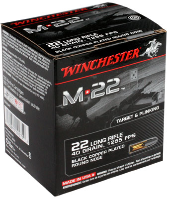 Winchester Ammo M-22 .22 LR  Lead Round Nose 40 GR 2000Rds