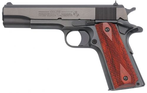 Colt Mfg O2991 1911 Single 38 Super 5 9+1 Rosewood Grip Blued