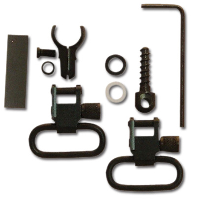 Grovtec US Inc GTSW40 Barrel Band Swivel Set 1 Black Steel Fits Tube Magazines of .420-.470 Diameter