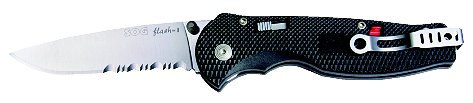 SOG Partially Serrated Edge Knife w/Titanium Handle