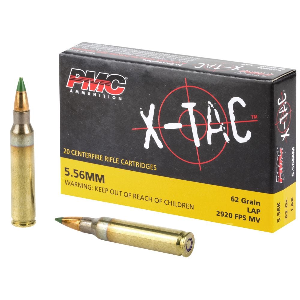 PMC X-TAC LAP Ammo  5.56 NATO 62gr Green Tip  20 Round Box