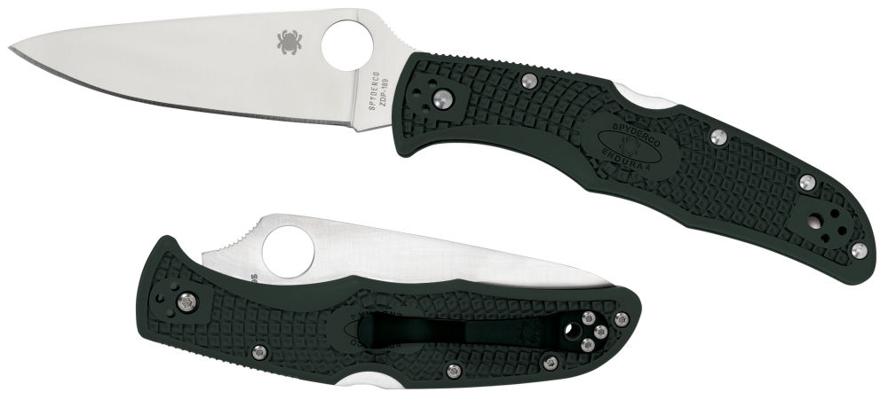 Spyderco C10 Folder VG-10 Clip Point Blade Green