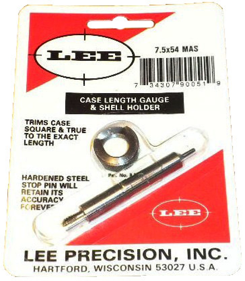 Lee 7.5x54 Mas Case Length Guage and Shell Holder