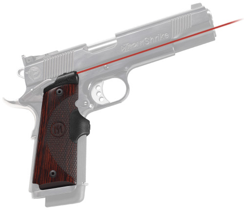Crimson Trace LG901 Lasergrips Master Series 5mW Red Laser with 633nM Wavelength & 50 ft Range Rosewood Finish for 1911 Commande