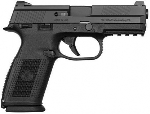 FN 66927 FNS 9  9mm Luger Double 4 17+1 Black Interchangeable Backstrap Black