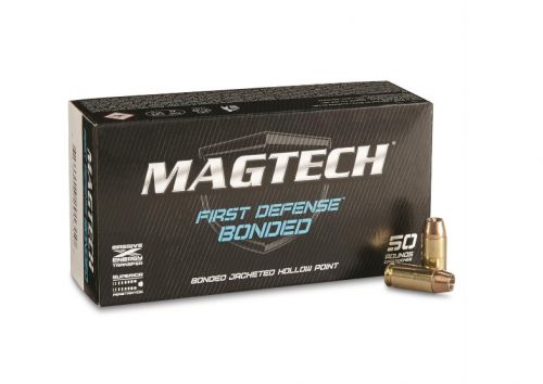 Magtech First Defense 40 Smith & Wesson 180 GR JHP Bonded 50 Bx/20 Cs